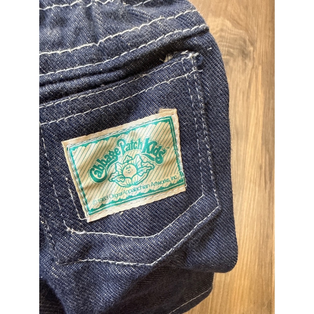 Vtg Cabbage Patch Kids Doll Clothes 1983 Denim Blue Jeans Pants - Picture 2 of 3